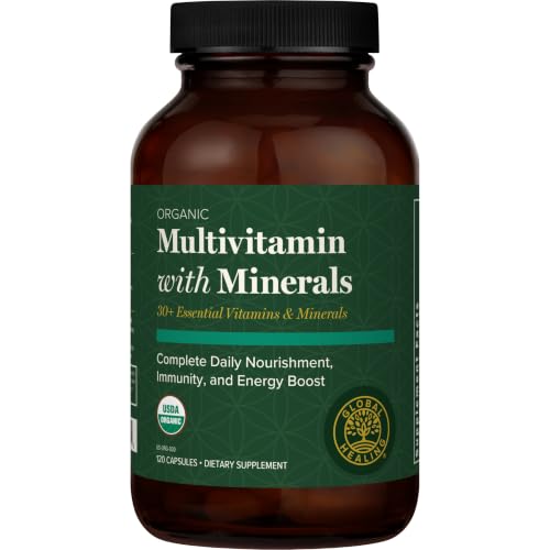 Image of Global Healing Center - USDA Organic Multivitamin for Women & Men - Vitamins Include A, C, D, & More for Your Overall Health & Wellness Needs - Complete Daily Multi Vitamin Nourishment (120 Capsules)