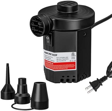 Electric Pump for Pools: Which 5 Will Transform Your Pool Experience? 8 Air Pump Electric for Pool Inflatables: MAXEVER Portable Inflator Deflator for Outdoor Camping - 110V~120V