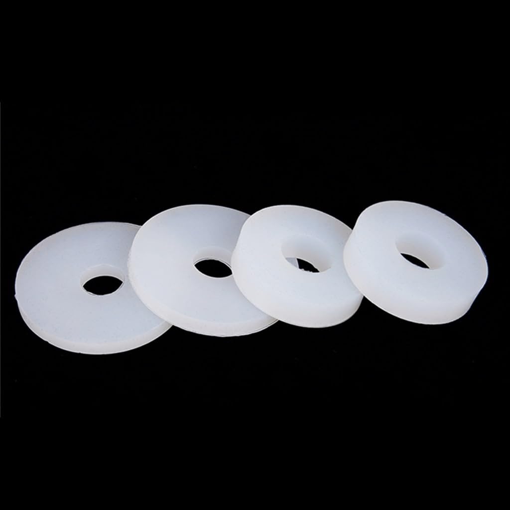 Rondelle di tenuta O-ring in silicone bianco da 10 pezzi - Guarnizioni piatte in morbida gomma siliconica (diametro esterno 12mm-30mm)(DN125 133x188x3)