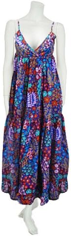 Amazon Co Jp ラニ Lani マキシワンピース 鮮やか 花柄 リゾート マキシ丈ワンピ A007 パープル S 服 ファッション小物