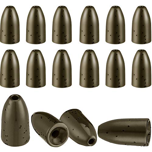 16 Pcs Tungsten Fishing Weights for Bass, Pitching and Flipping...