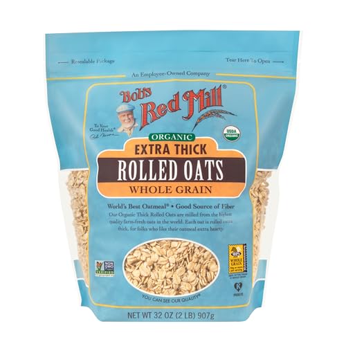 Image of Bob's Red Mill Organic Thick Rolled Oats, 32oz (4 Pack)
