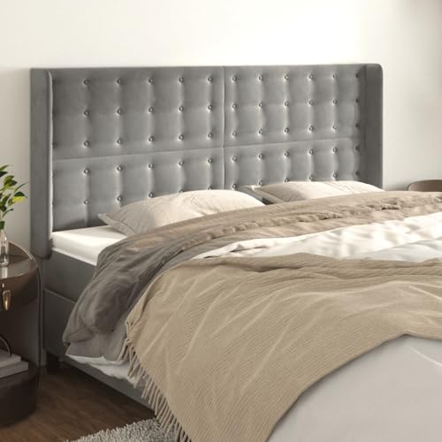 vidaXL Tête de lit avec oreilles 163x16x118128 cm Velours - vue 3