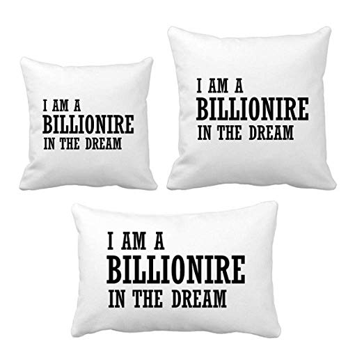 Housse de coussin I Am A Millionaire in The Dream décoration de lit