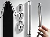 cakefly Set doccia con 3 testine per clistere doccia | ugello detergente a 7 fori + borsa per il trasporto in velluto per uomini e donne