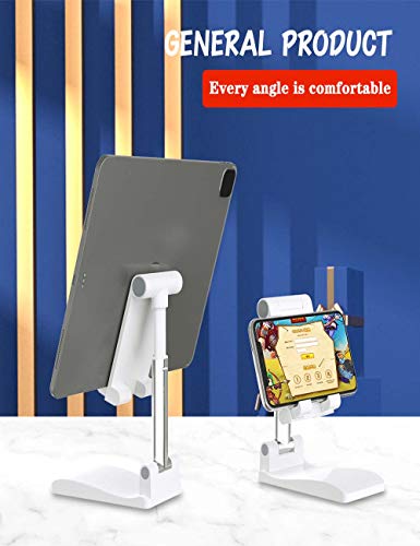 Cell Phone Stand, Foldable Phone Holder,Cradle,Dock,Tablet Stand For Desk, Angle Height Adjustable Desktop Stand With Make-Up Mirror, Compatible With All Mobile Phone/Ipad/Kindle/Tablet (Green) #TOP4