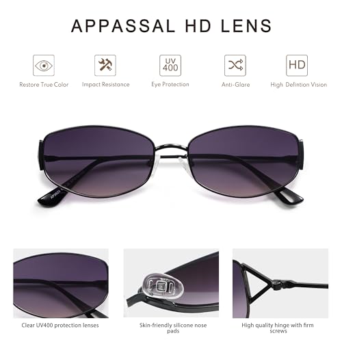 Retro Oval Sunglasses For Women Men Hexagonal Rectangle Metal Frame Sun Glasses AP3625