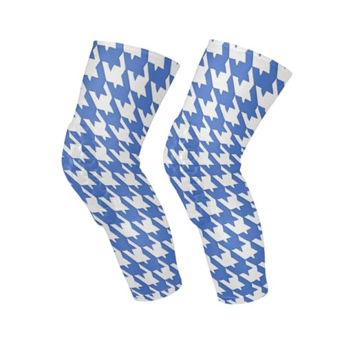 sanluoli Classical Blue White Houndstooth mens knee brace (Pack of 2) Support for All Sports knee sleeve for women for Gym, Gym, Gym, Gym