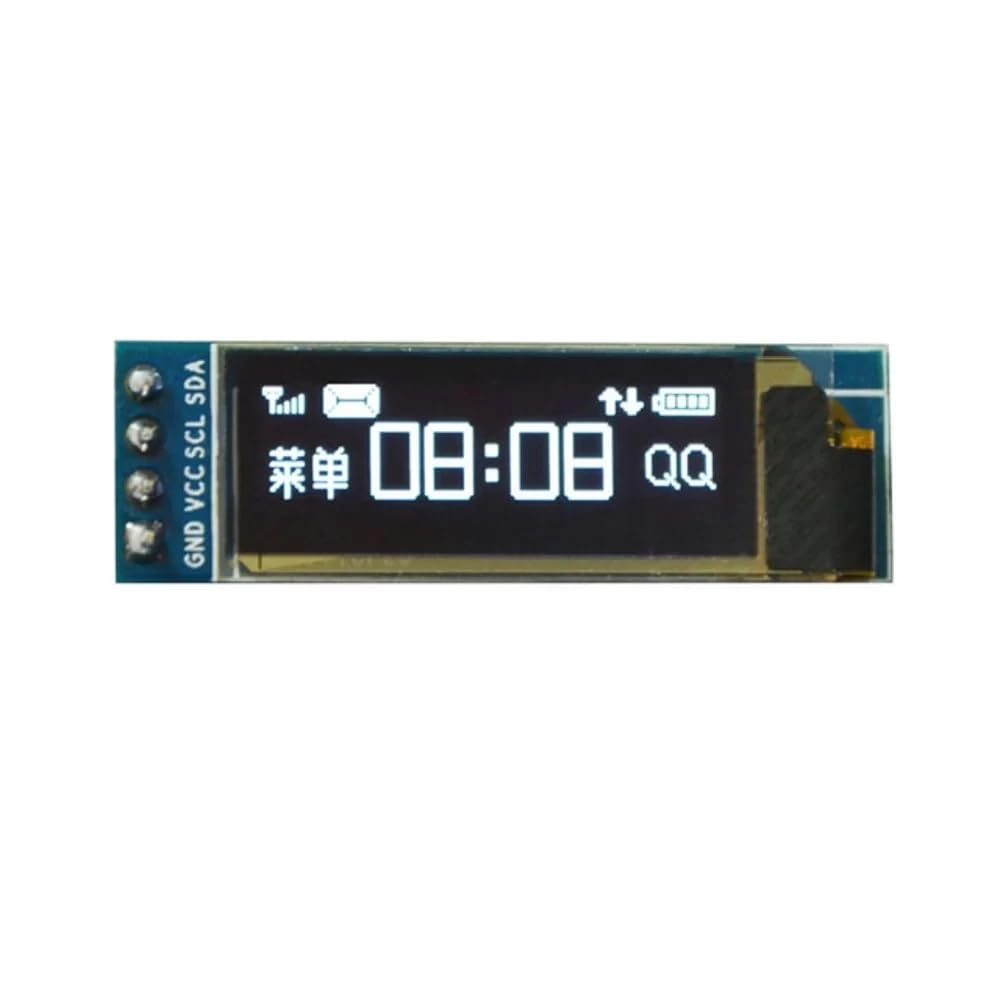 TECHTONICS 0.91 inch 128x32 I2C/IIC Serial 4 Pin OLED Display Module (GND VCC) - Blue