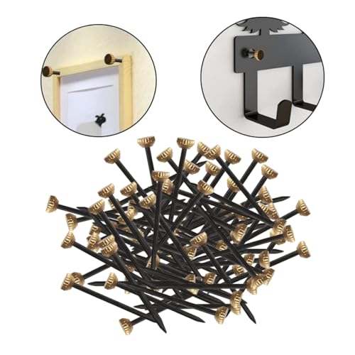 Image of Pack Of 50 Nails For Picture Frames Large Head Nails For Frames Strong & Decorative Nails Long Tacks Simple Installation Plaster Frame Holder Mounting Hardware Set Wall Hangings Solution Hooks With
