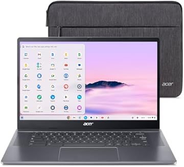 Chromebook Plus 515 Laptop with Google AI – 15.6" Full HD 1920 x 1080 IPS Touch Display | Intel Core i3-1305U | 8GB LPDDR5X | 256GB SSD | Wi-Fi 6E | FHD Camera | Chrome OS | CB515-2HT-33M4