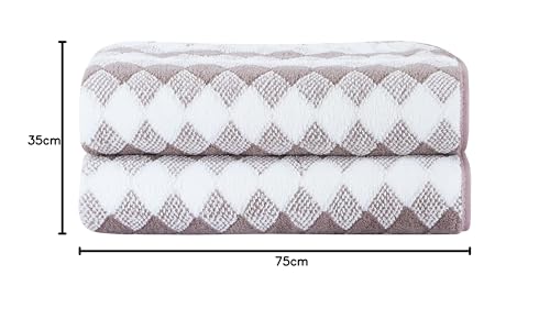 Image of Spread Spain Microfiber Hand Towels, Set of 2, 360 GSM, Super Soft & Highly Absorbent, Hand Towel for Gym & Workout Towels, Hanging Loop, 40x60cm (Orchid)