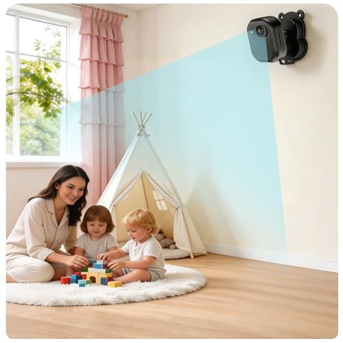 Image of 3 Pack Blink Camera No Drill No Screws Wall Mount Bracket, Strong Adhesive Wall Mount for Blink Outdoor 4, Outdoor 2K+, Mini, Mini 2K+, Ring Indoor Cam-Black