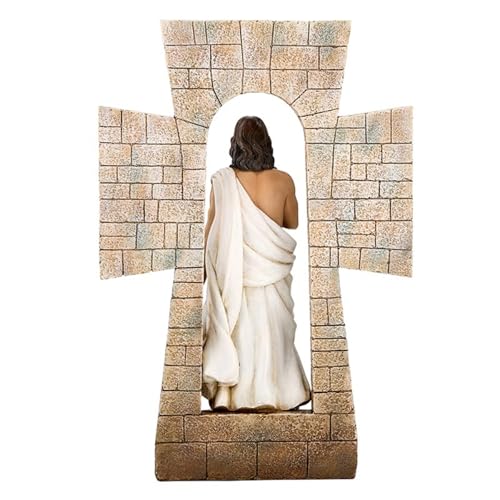 Estatua Resurrección Cruz 12 Pulgadas Decoración Religiosa miniatura 4