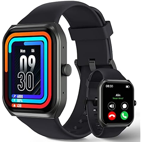 TUYOMA Smartwatch Herren Damen, 1,91 Zoll Touchscreen Fitnessuhr mit Telefonfunktion, IP68 Wasserdicht Sportuhr Cover