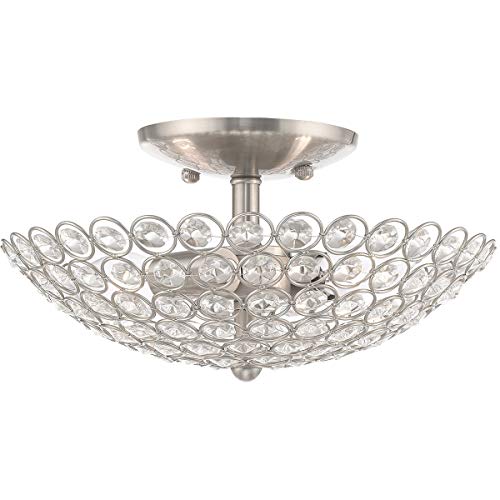 Livex Lighting 2 Lt Brushed Nickel Ceiling Mount Livex Lighting 2 Lt Brushed Nickel Ceiling Mount