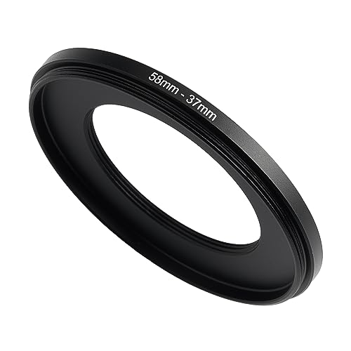 Image of 58mm to 37mm Step-Down Ring Filter Adapter,for All Brands UV ND CPL, Metal Ring Step-Down Rings Adapter Filter (58mm-37mm)