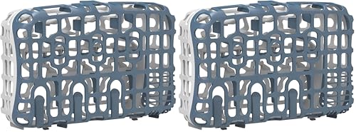 Image of Dr. Brown's Dishwasher Basket for Small Baby Bottle Parts, Pacifiers, and Accessories, Clean, Store and Organize Newborn Essentials, Green, BPA-Free, 1 Count (Pack of 2)