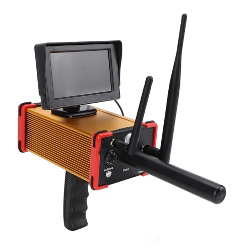 HELEVIA Détecteur de Métaux Souterrain, Haute sensibilité, Portée de 1000 M, Profondeur de 15 M, Scanner de Recherche de Trésors Portable avec Affichage,...