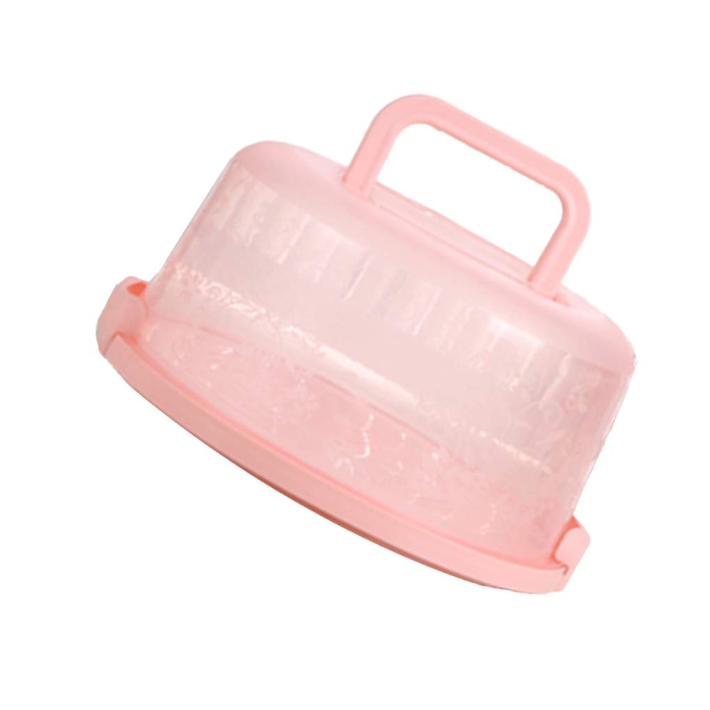FlushzingPlastic Round Cake Box Carrier storage box Dessert Handle Pastry Storage Holder Dessert Container Cover Case Cake Accessories