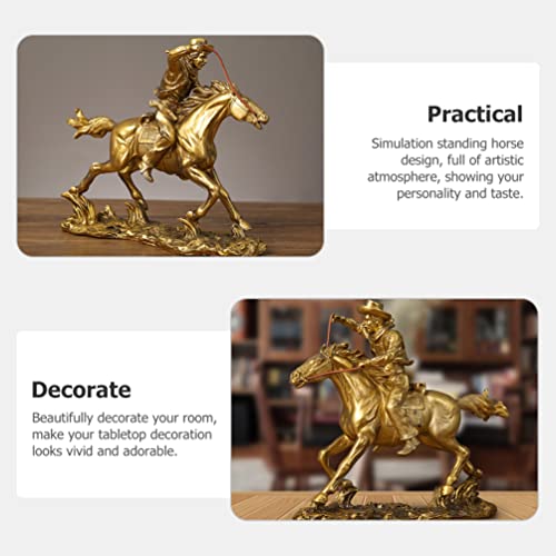 Estatua de resina de caballo para escritorio miniatura 5