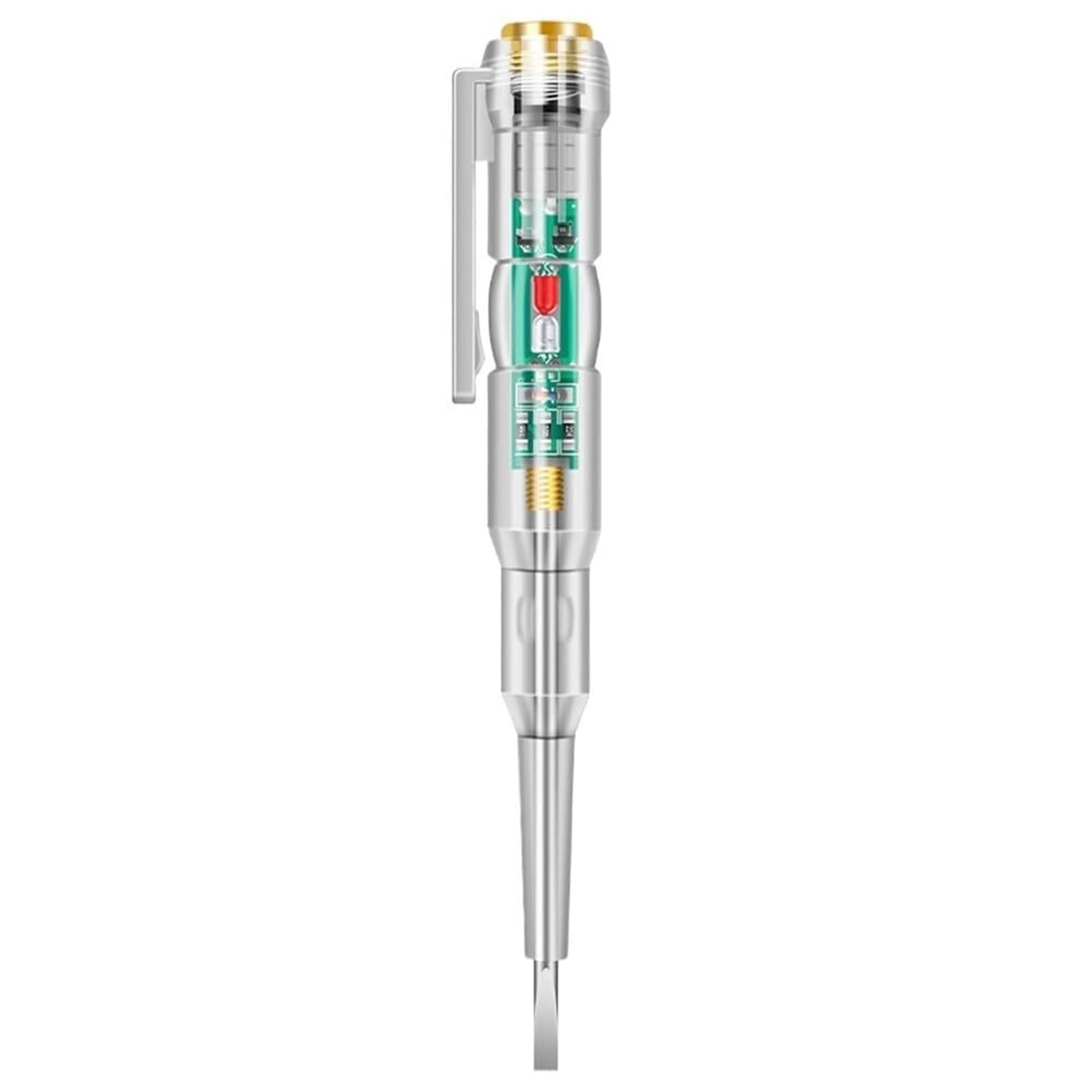 Medidor de voltaje, Probador Inductivo De Electricista 50 Uds. Para Uso Doméstico Detecta Circuito Abierto, Cables Neutros/vivos Y Continuidad Alto Brillo