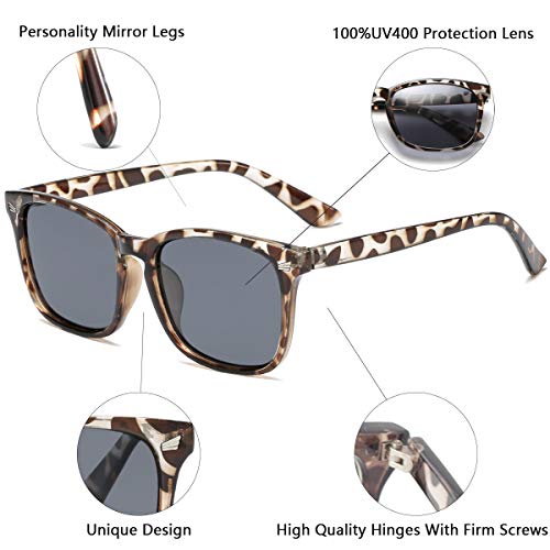 Image of Square Polarized Sunglasses for Women Men Classic Trendy Stylish Sun Glasses 100% UV 400 Lens Protection