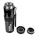 Bouteille sous vide Jershal - Bouteille d'eau sous vide en acier inoxydable 1000ML Flacons Tasse de voyage portable(Noir)