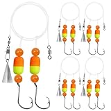 CWSDXM Pompano Rigs for Surf Fishing 5 PCS Dropper Rigs with Weights and Double Circle Hooks 3/0