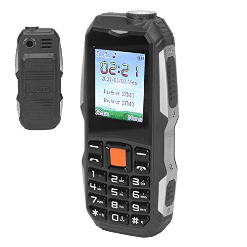 Smartphone da 2,4 Pollici, Telefono Cellulare Sbloccato Senior 2G con Pulsanti Grandi, Voce Forte, Doppia Scheda SIM, Batteria da 2800 MAh, Aiuto di Emergenza SOS One Touch per Anz (Nero)