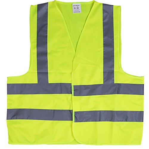 Cartman High Visibility Safety Vest Neon Yellow, ANSI/ISEA Standard, Size L, 10PK