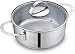 Mr Rudolf 2 Quart 18/10 Stainless Steel 2 Handles Stock Pot with Glass Lid Dishwasher Safe PFOA Free Casserole Stockpots 20cm 2 Liter Dutch Oven