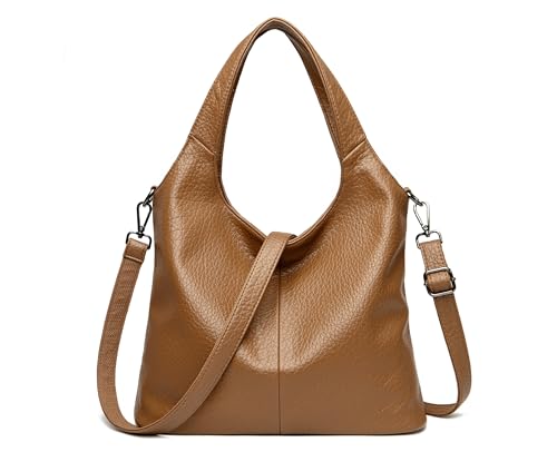 Women's PU Leather Crossbody Tote Bag – Big Capacity Slouchy Handbag For Travel, Work & Parties - View #9