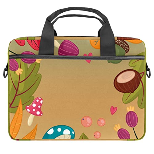 Sacoche ordinateur portable 13.3 housse bandoulière PC 14.5 pouces motif automne