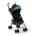 Summer Infant Infant 3Dmini Convenience Stroller, Blue/Black – Lightweight with Compact Fold, Multi-Position Recline, Canopy with Pop Out Sun Visor and More – for Travel and More