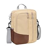 iPadショルダーバッグ、パッド入りクロスボディスリーブケース iPad Mini (6/5/4/3/2)/Samsung Tab A7 Lite/A 8.0/ Fire HD 8/Phone、ウォレット&キー(クリーム-7.9)