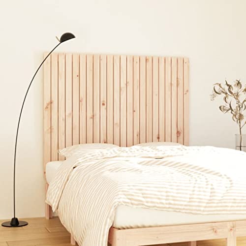 Genérico Cabecero de Cama de Pared Madera Maciza de Pino 140x3x110 cm Mobiliario,Camas y Accesorios,Cabeceros y pies de Cama Marrón 13,86kg