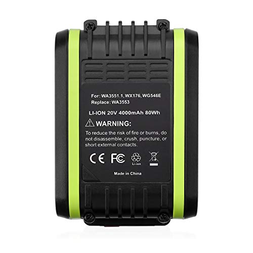 2X FÜR WORX Original Ersatzakku 20V MAX 8000mAh Akku WA3553 WA3556 WA3551 EUR 26,16 - DE