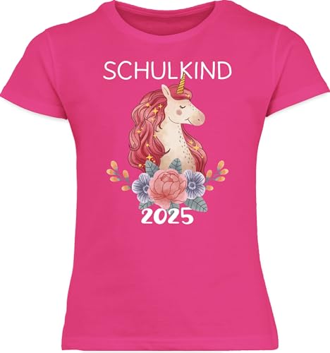 T-Shirt Mädchen Schulanfang - Einschulung - Schulkind 2025 mit Einhorn -...