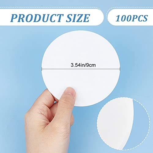 Image of GORGECRAFT 100PCS 90 mm Qualitative Synthetic Filter Discs Cellulose Filter Paper Circular Funnel Filters Medium Speed Extract Filtration Ashless for Buchner Funnel Mushroom Cultivation