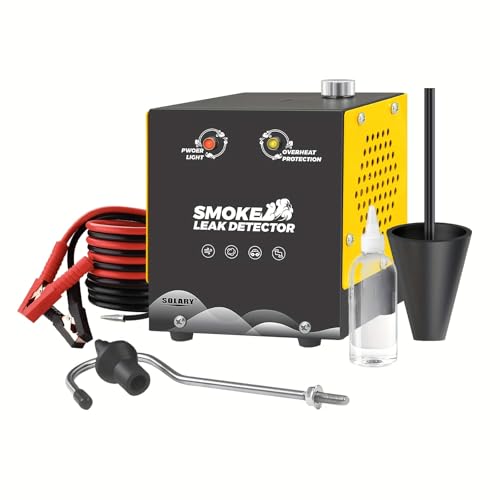 Solary Smoke Machine Automotive Leak Detector - Evap Vacuum Smoke Diagnostic Tester, Pipeline Fuel Leakage Detector Compatible