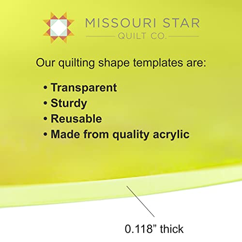 Missouri Star Quilt Circle Template, 5” | Round Acrylic Circle Ruler For Quilting Charm Packs And Precut Fabric Squares | Essential Quilt Supplies For Cutting Patterns And Sewing, Green, Bund202 #TOP1