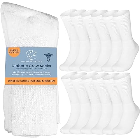 Special Essentials Cotton Diabetic Crew Socks Cover