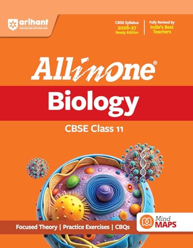 Image of Arihant Class 11 CBSE All in One Physics + Chemistry + Biology + English Core - Combo Set of 4 Books - Includes | Focused Theory | Exercises Practice | CBQs | - For 2027 Exams