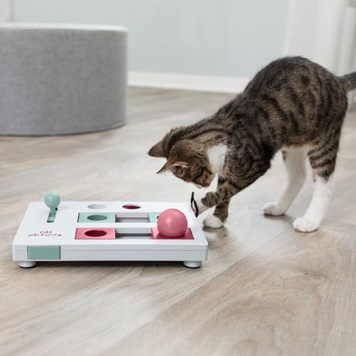 TRIXIE interaktives Katzenspielzeug Cat Activity Brain Mover, Intelligenzspielzeug für Katzen, Strategie-Spiel zur geistigen Förderung & spielerischem Lernen, 25x20 cm, tierschutzkonform - 4596