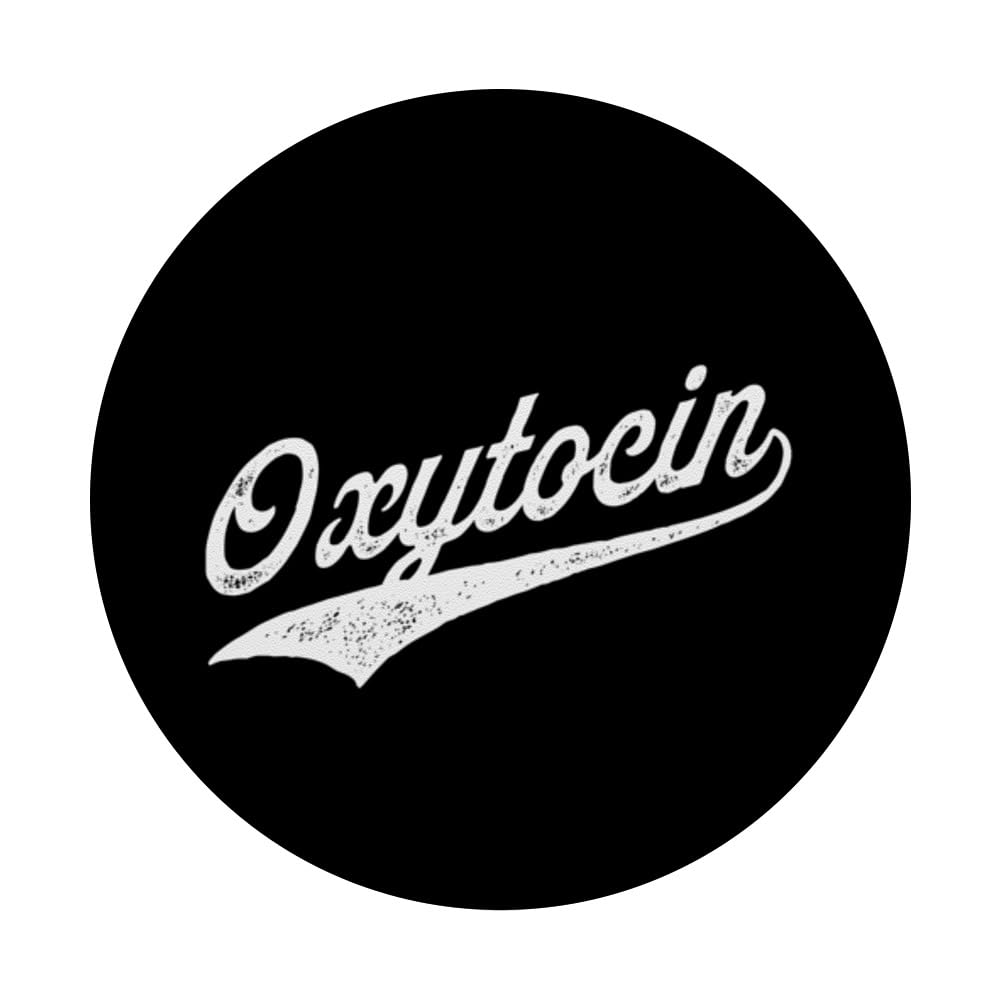 Oxytocin Molecule PopSockets Swappable PopGrip, Black - Image 3