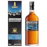 Auchentoshan Three Wood | Scotch | Lowland | Single Malt Whisky | Rich and Fruity | Olorosso and Pedro Ximenez Sherry Oak Cask Matured | 43 Percent ABV | 70 cl