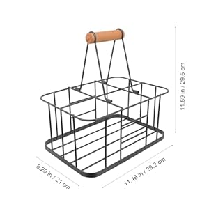 Cabilock Water Bottle Carrier Milk Bottle Holder Wire Metal Doorstep Milk Crate Rustic Wine Bottle Carrier Beverage Water Bottle Rack Basket for Farmhouse Kitchen Organizer Holder