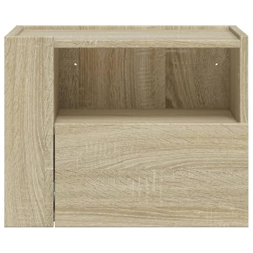 Table de Chevet Murale Chêne Sonoma 45x30x35 cm Petit Meuble