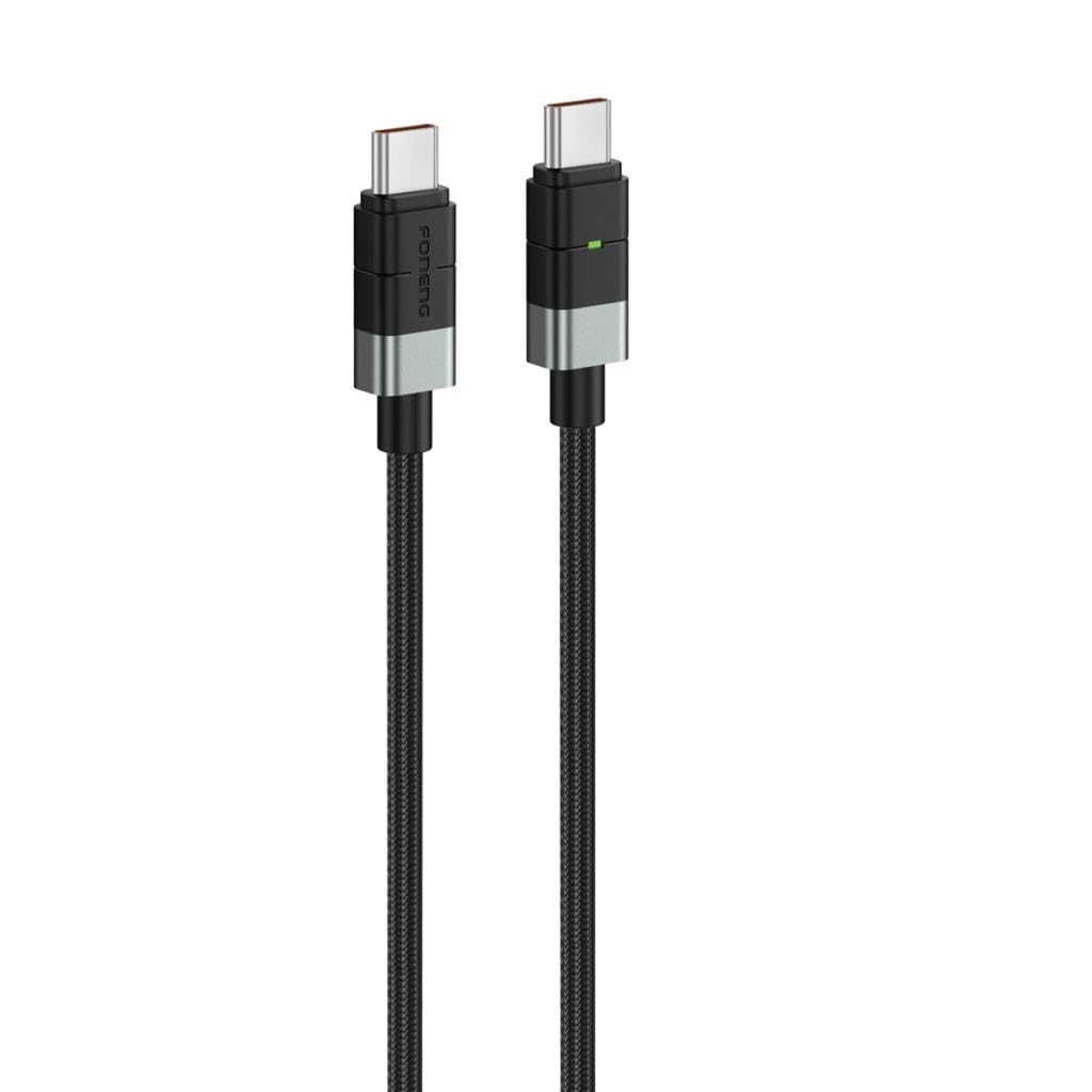 Foneng XS03 240W 200 cm PD Type-C Şarj Kablosu Siyah